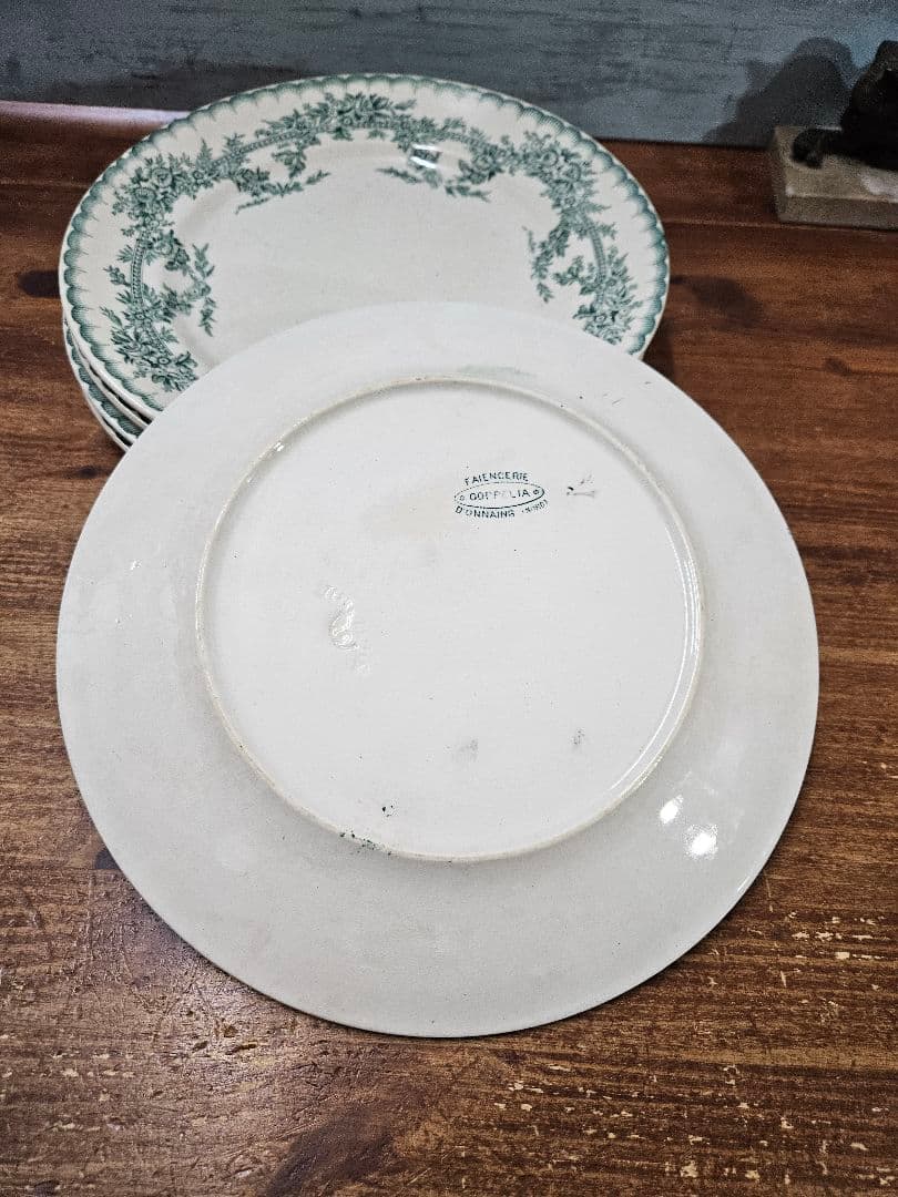 フランスアンティーク オナン窯 プレート 5枚セット COPPELIA 花柄