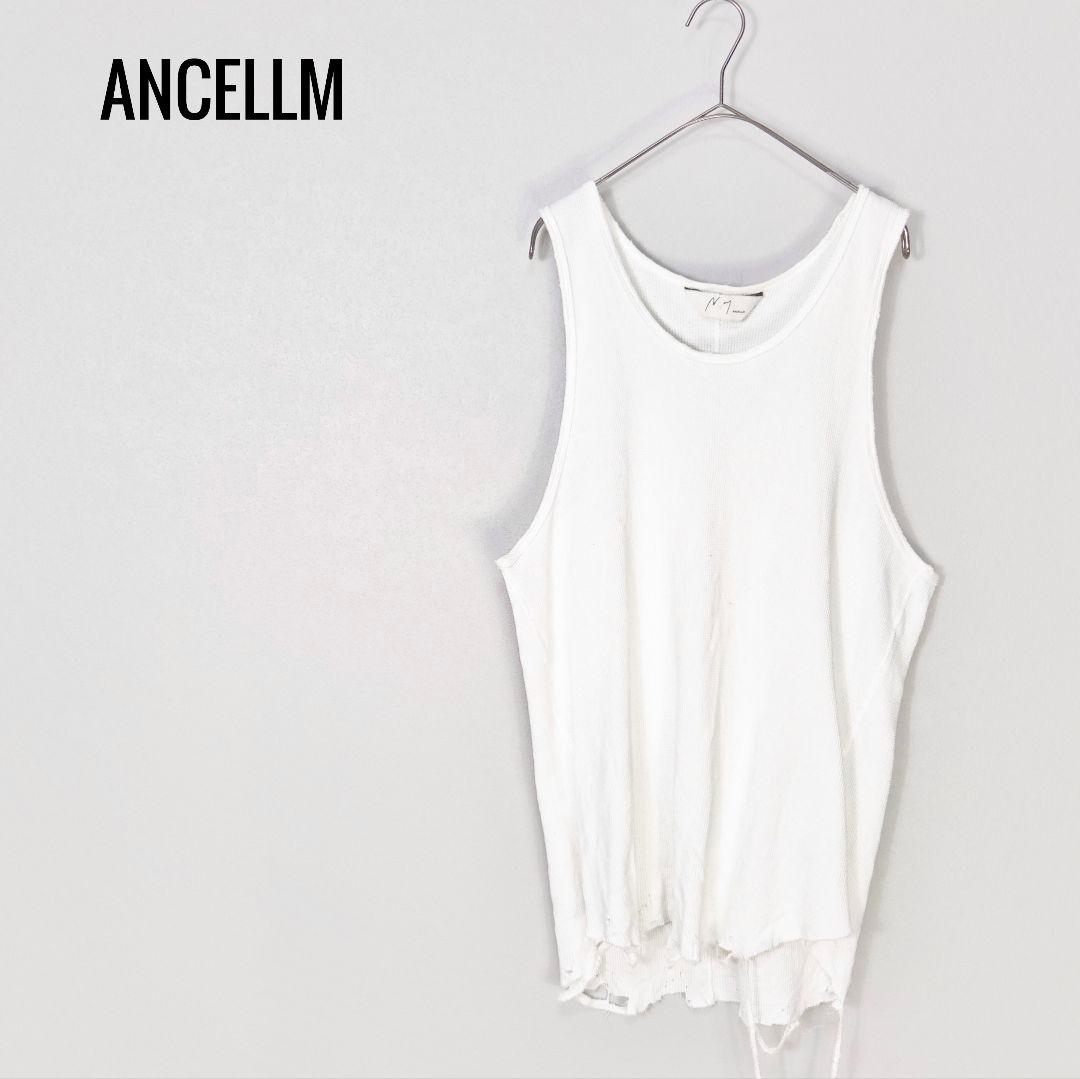 トップス ANCELLM 24SS DAMAGE WAFFLE TANK TOP
