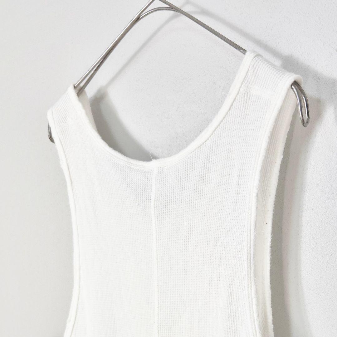 トップス ANCELLM 24SS DAMAGE WAFFLE TANK TOP