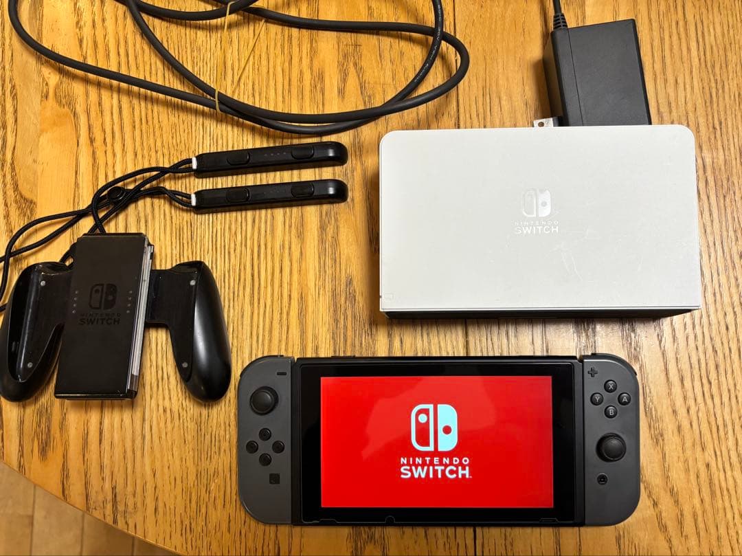 【バッテリー強化版】Switch本体 有機EL白ドック＆SD128GB付