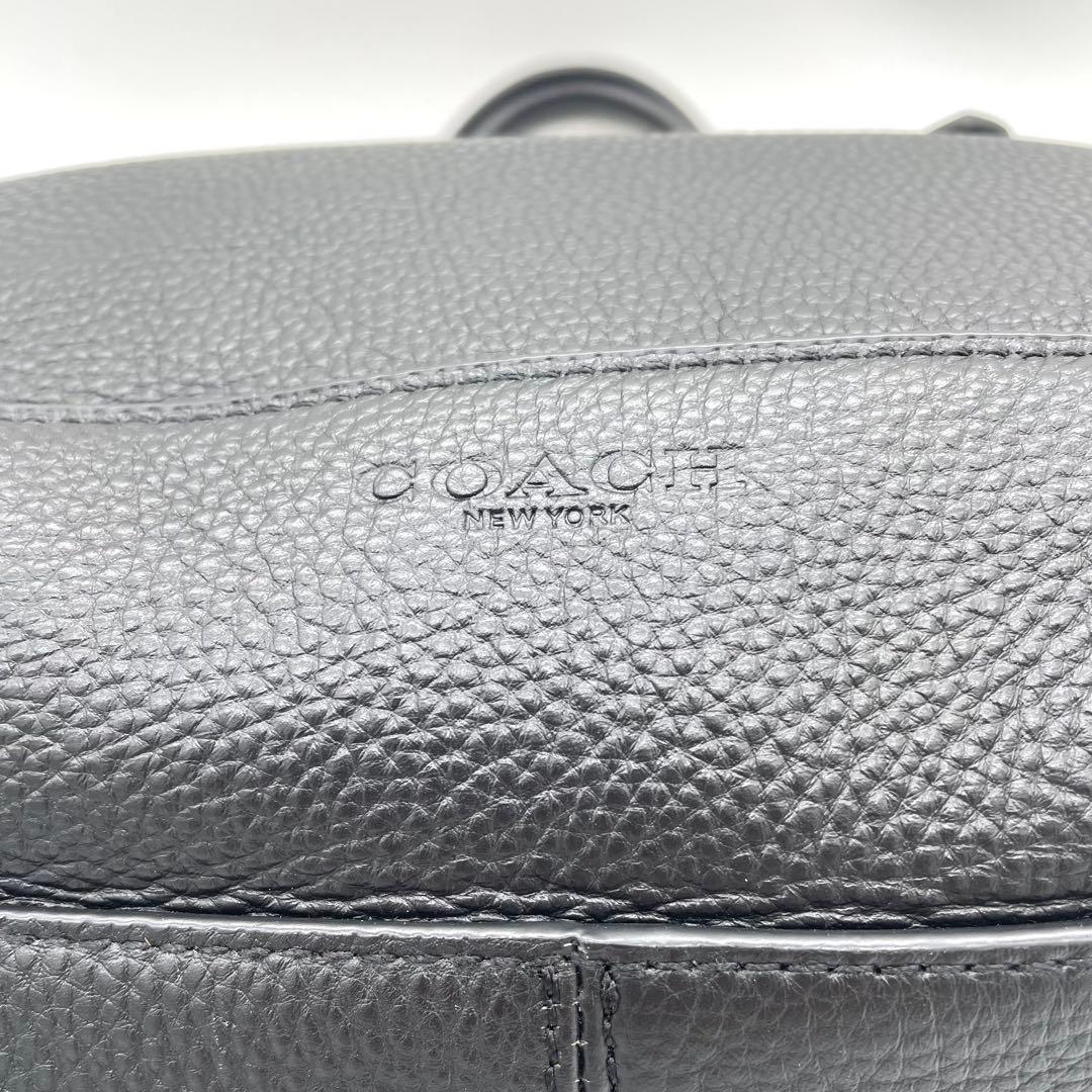 【極美品】コーチ　2way ビジネスバッグ　ハミルトン　レザー　黒　F75757