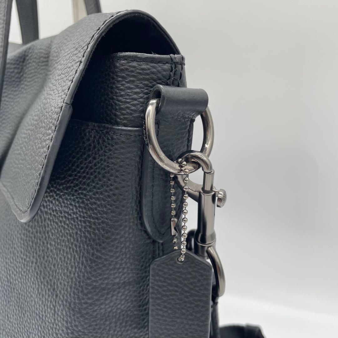 【極美品】コーチ　2way ビジネスバッグ　ハミルトン　レザー　黒　F75757