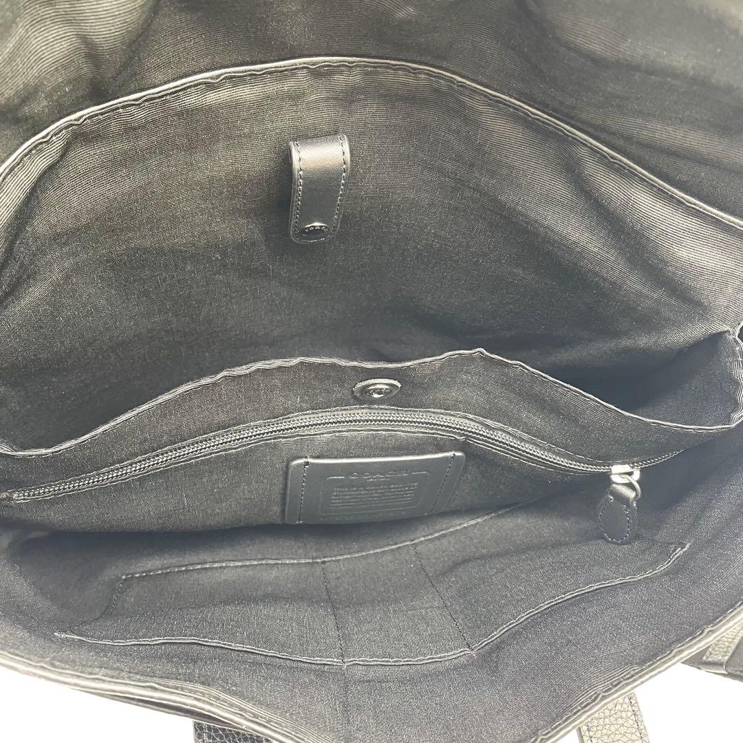 【極美品】コーチ　2way ビジネスバッグ　ハミルトン　レザー　黒　F75757