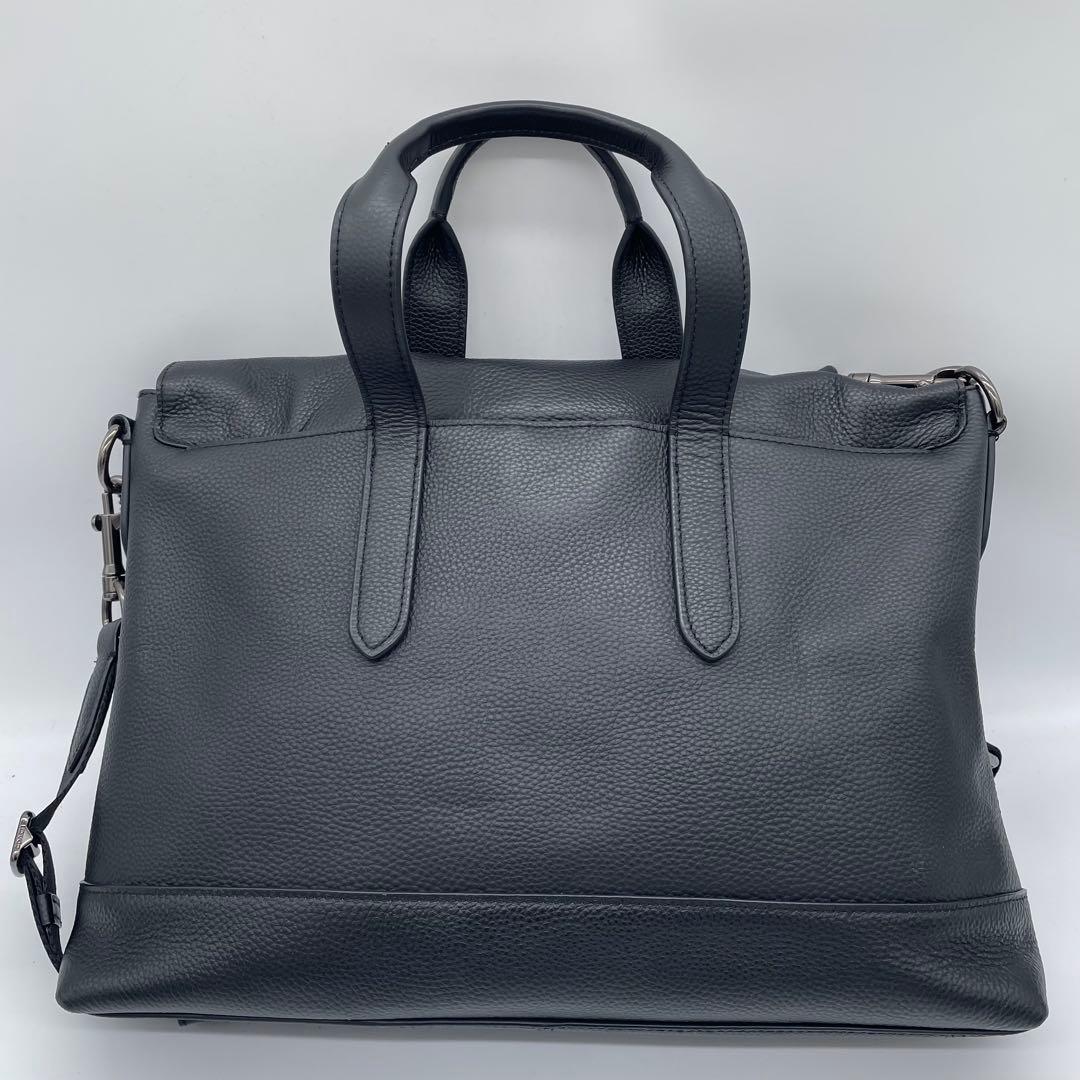 【極美品】コーチ　2way ビジネスバッグ　ハミルトン　レザー　黒　F75757