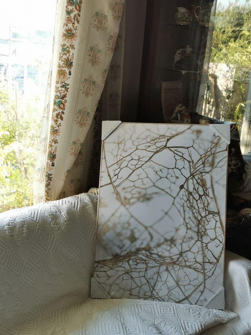 未開封デンマーク アートパネル マレリファブリケン 白木オーク リーフスケルトン