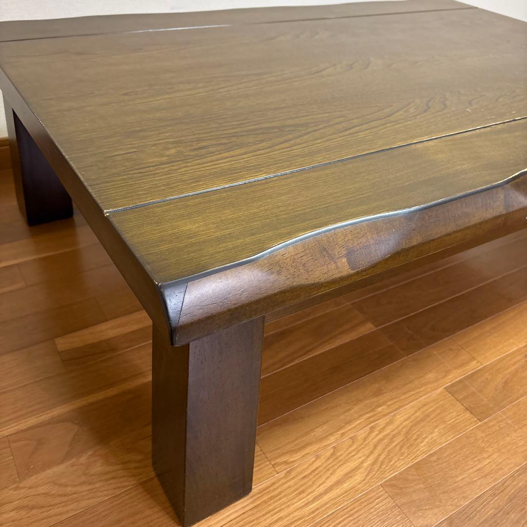 送料、設置込み！テーブルマット付き！長方形こたつ 木製 アンティーク