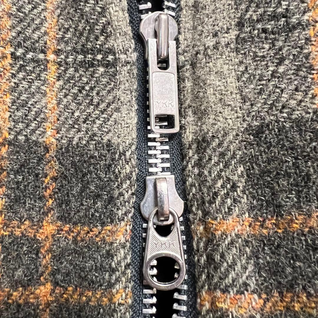 ローライダーxハリスツイード　シングルライダースツイードチェックジャケット