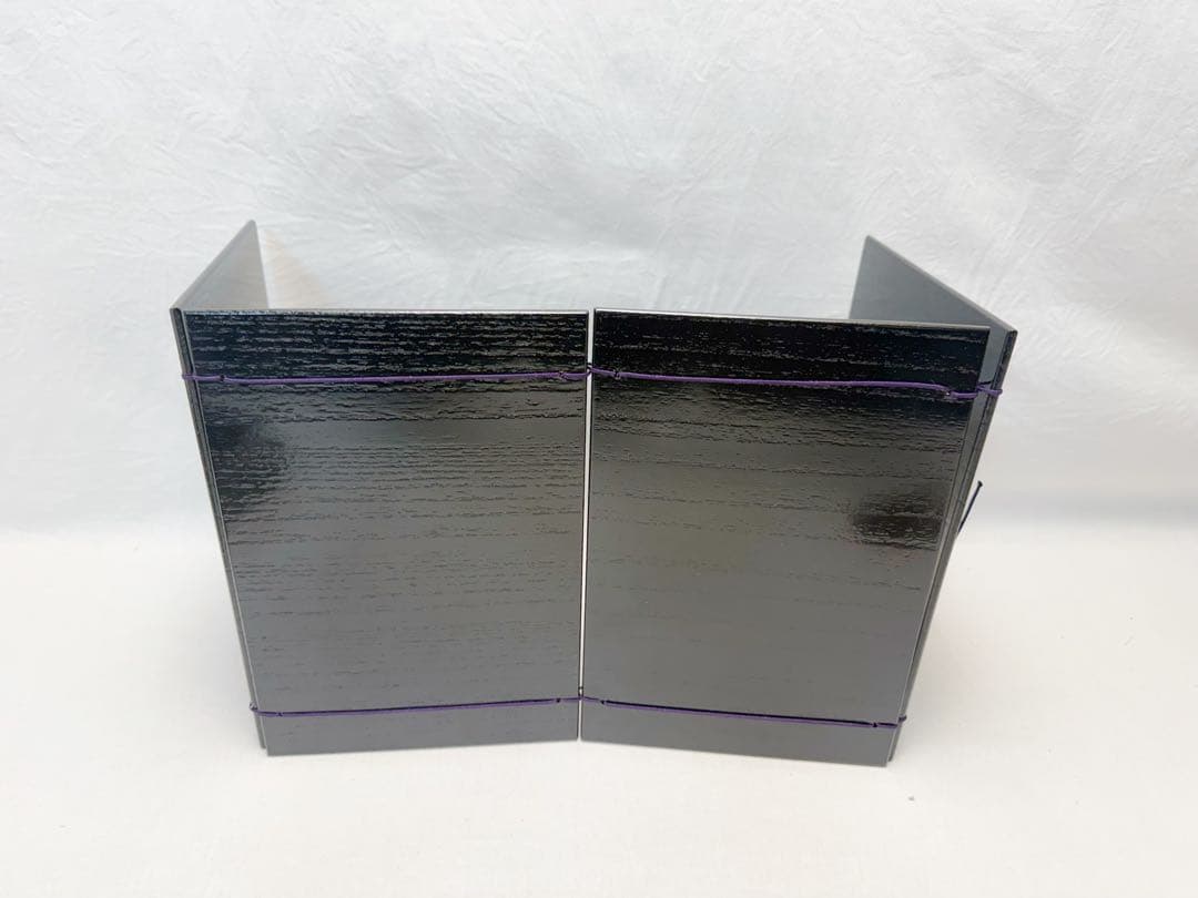 未使用 茶道具 桐木地溜塗 器据 と溜塗 和敬板 小羽根 うぐいす針4点 元箱