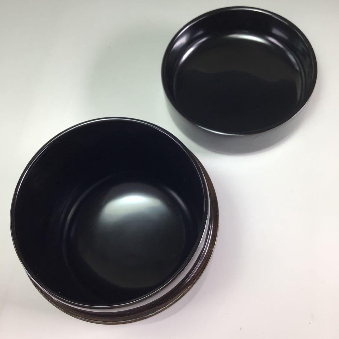 Ｒ５６５　四季棗　『塗師　峯清作』『夜桜　朝顔　稲雀　松喰鶴』　共箱　茶道具