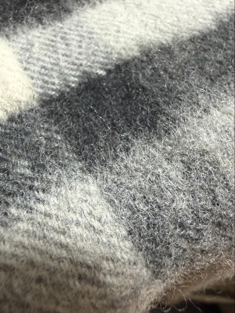 BURBERRY カシミヤ マフラー チェック柄 グレー