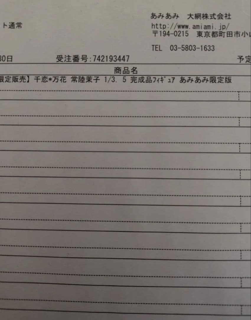 新品未開封 常陸茉子 千恋*万花 1/3.5 スケール フィギュア あみあみ限定