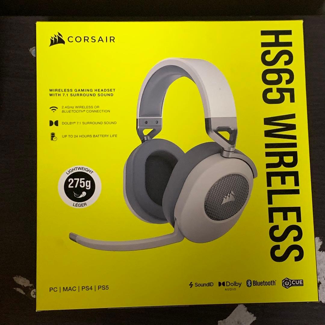CORSAIR HS65 ホワイト ワイヤレスゲーミングヘッドセット