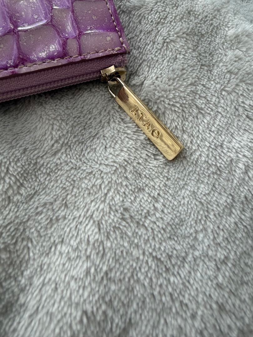 ATAO ミリモ クラリティ ヒーリングラベンダー 折り財布 パープル