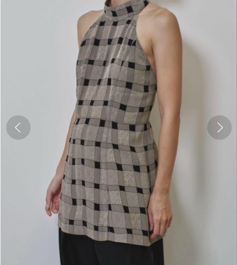 トップス TODAYFUL Halterneck Checkjacquard Tops