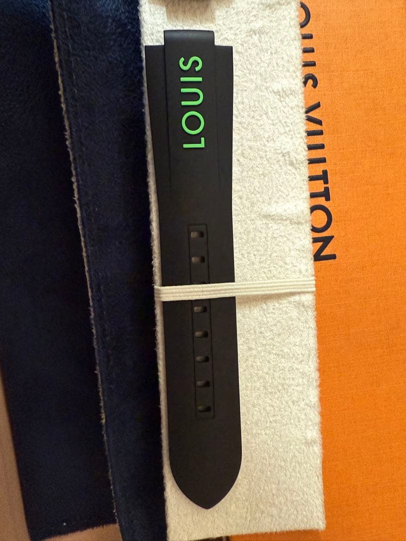 Louis Vuitton ラバーベルト ブラック/グリーン