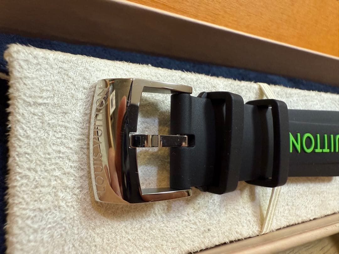 Louis Vuitton ラバーベルト ブラック/グリーン