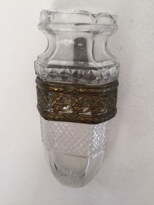 激レア フランス 小さな ヤドリギ ウォール ガラスの花器