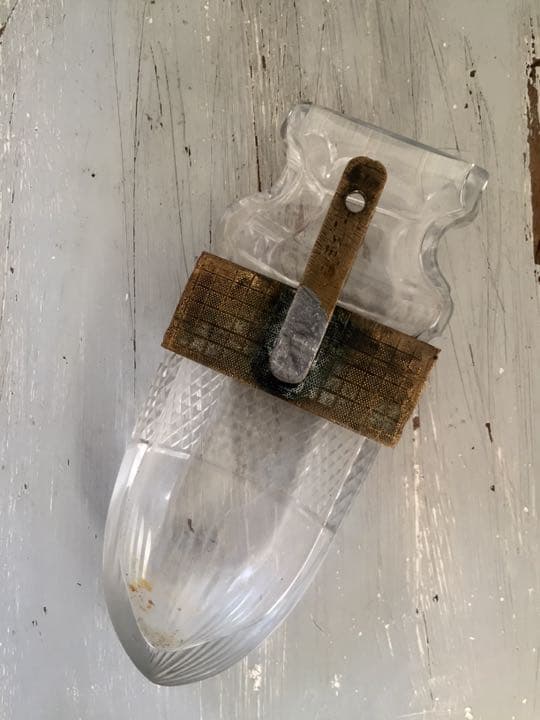 激レア フランス 小さな ヤドリギ ウォール ガラスの花器