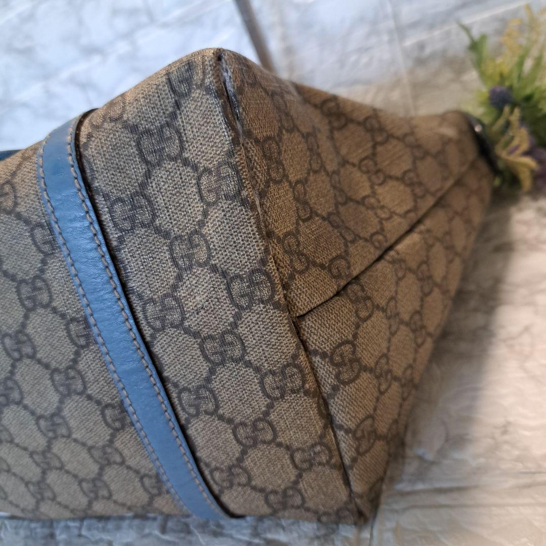 ✨️素敵✨️GUCCI GGスプリーム　PVC トートバッグ　ターコイズブルー