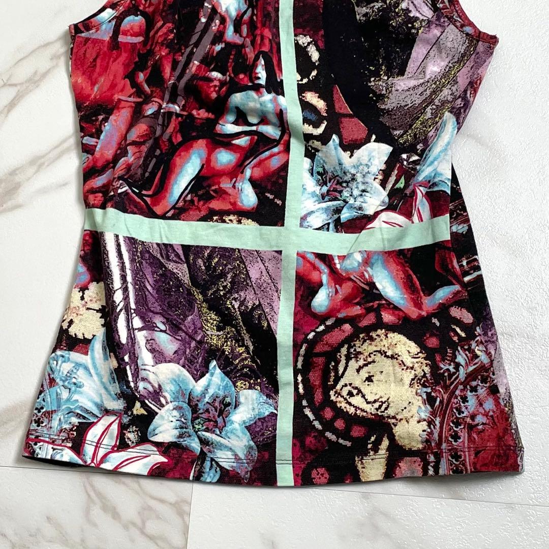 入手困難✨ ジャンポールゴルチエ トップス ノースリーブ グラフィックデザイン