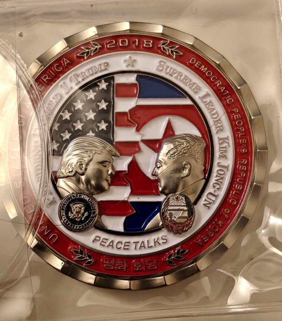 新品本物保証　トランプ大統領　金正恩　記念品