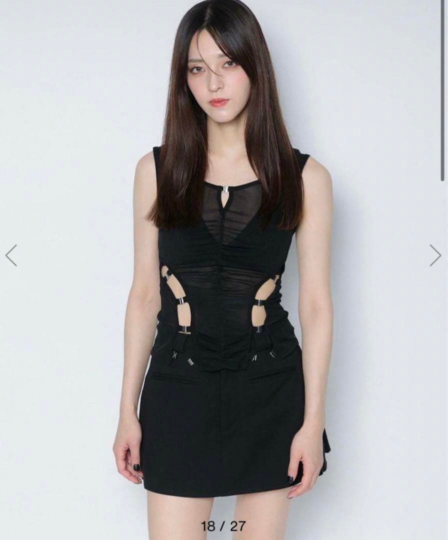 トップス melt the lady sheer hook tank