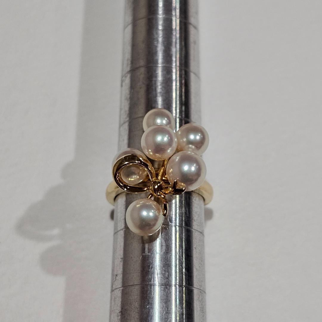 1678 ミキモトパールリングK18YGイエローゴールド9号