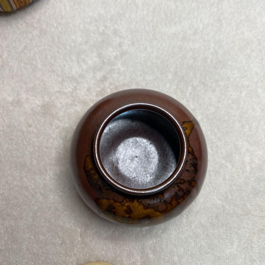 茶道具　茶入　有祥作　仕覆　共箱