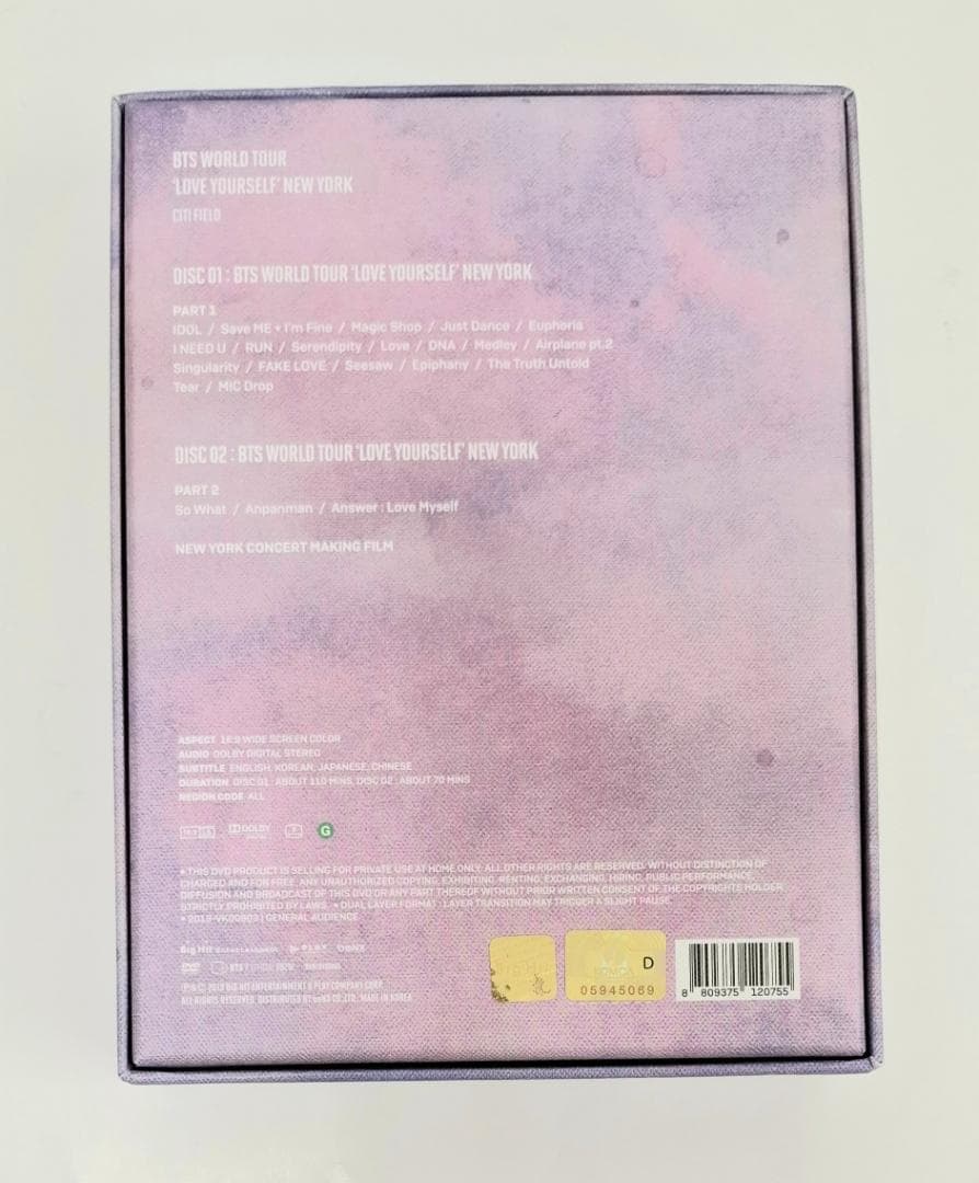 BTS ツアー LYS ニューヨーク DVD（G1089）