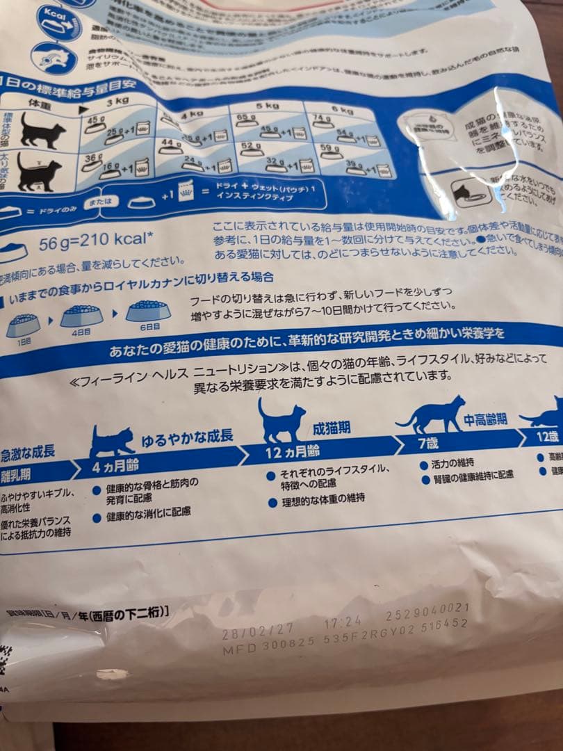 ロイヤルカナン FHN インドア 成猫用 4kg（（4袋）