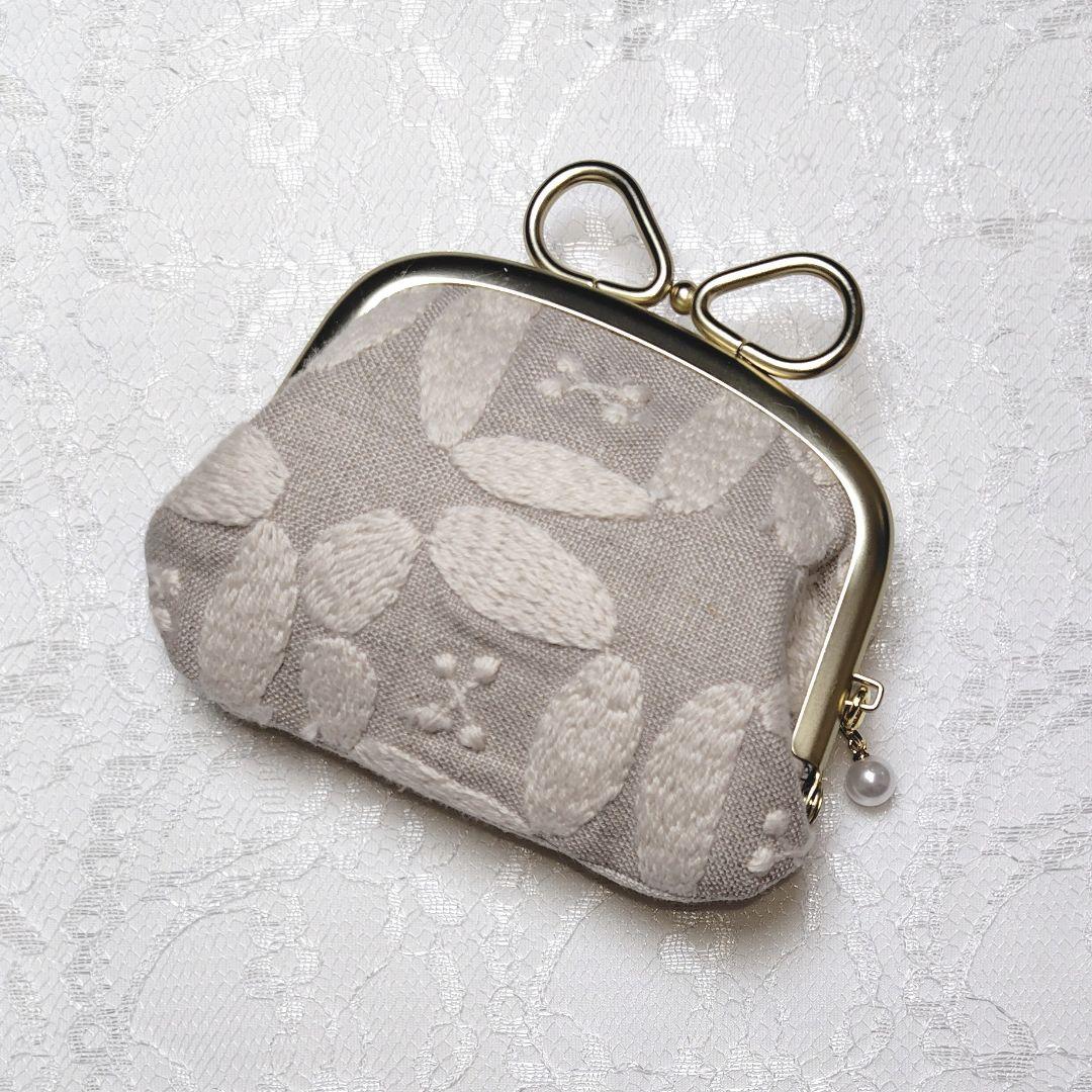 【専用】ミナペルホネン　ハンドメイド　がま口マルチケース　light blue