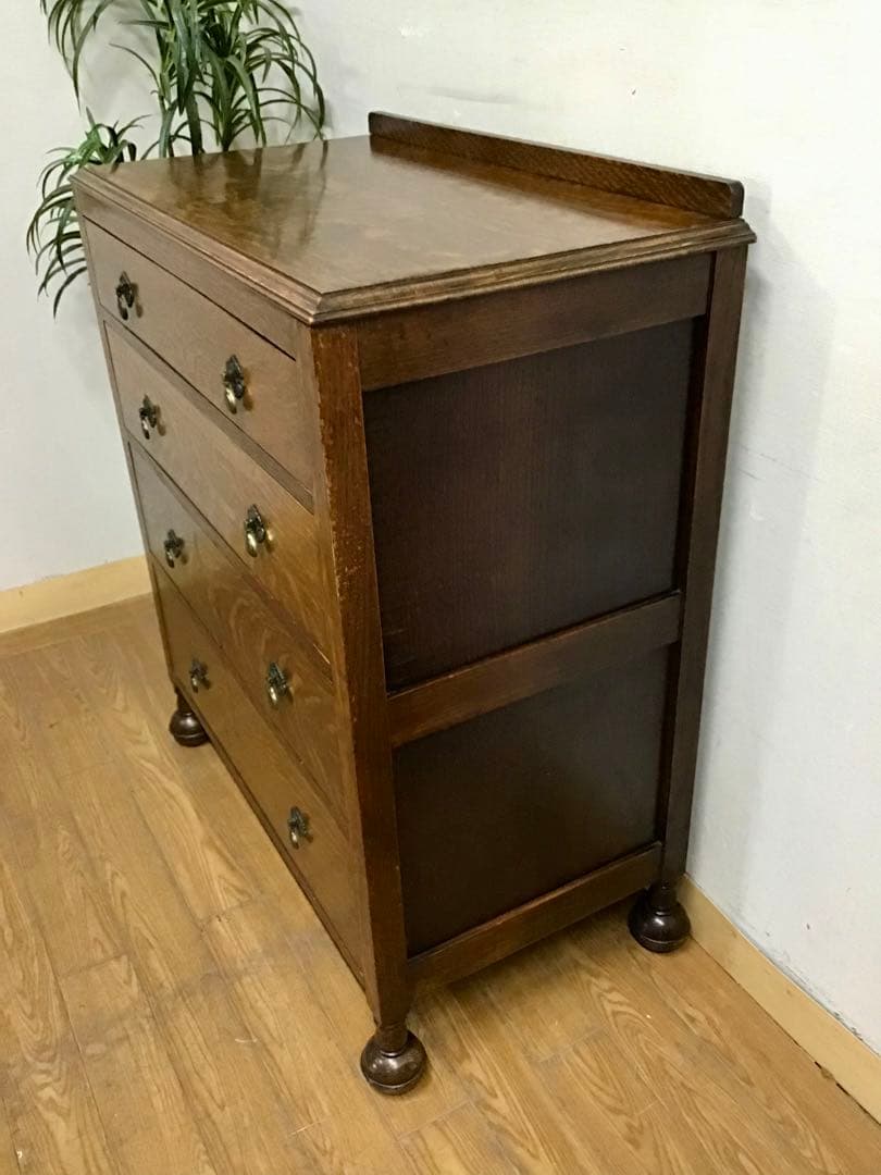 Misako☆管165☆イギリス製☆アンティーク☆オーク材☆4段チェスト