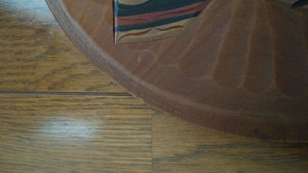 アイヌ アイヌ文様 イタ 着物柄 丸盆 木彫り 民芸