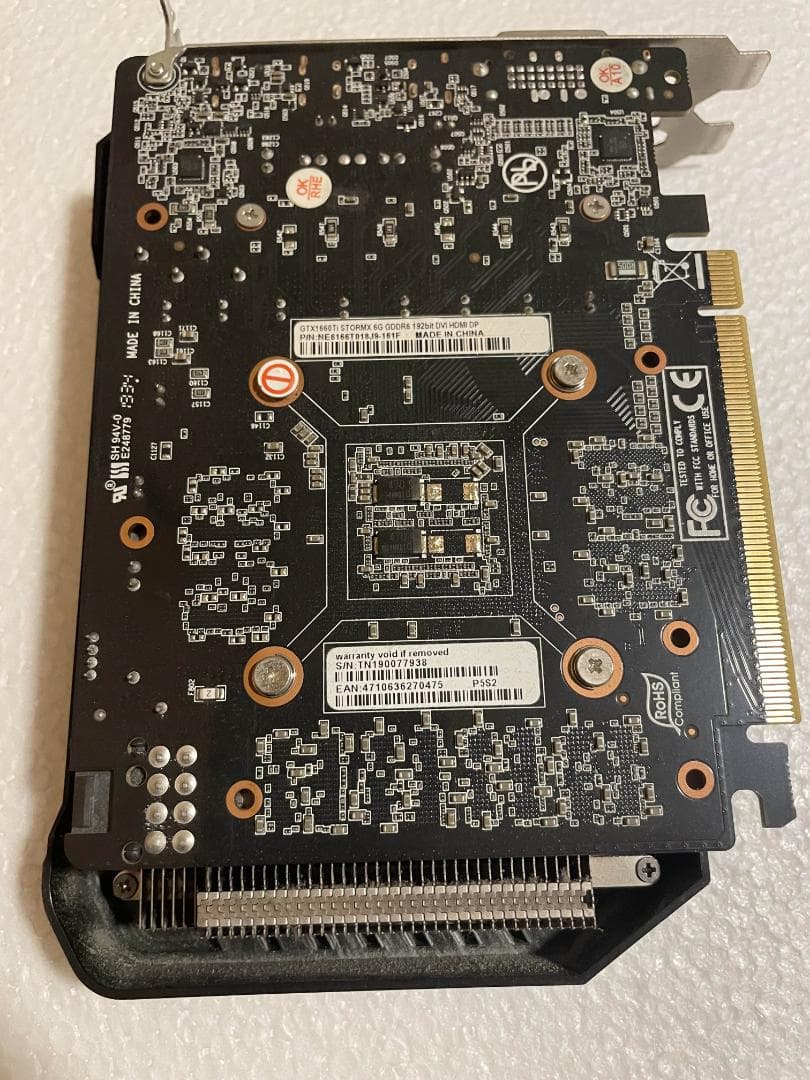 【中古】PALIT GeForce GTX 1660 Ti STORMX 6GB