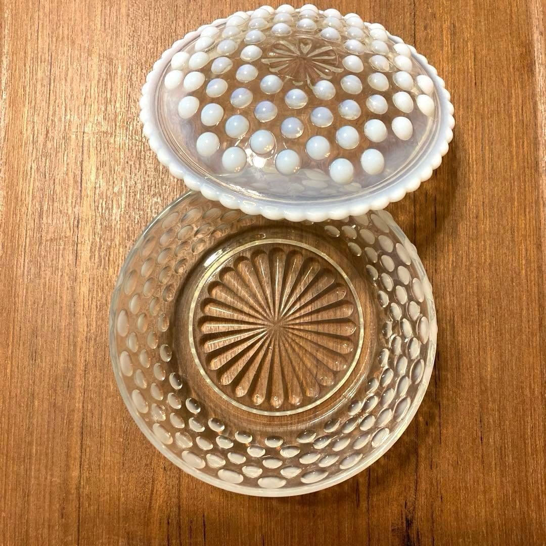 アンカーホッキング社　ムーンストーン　ヴィンテージ 小物入れ