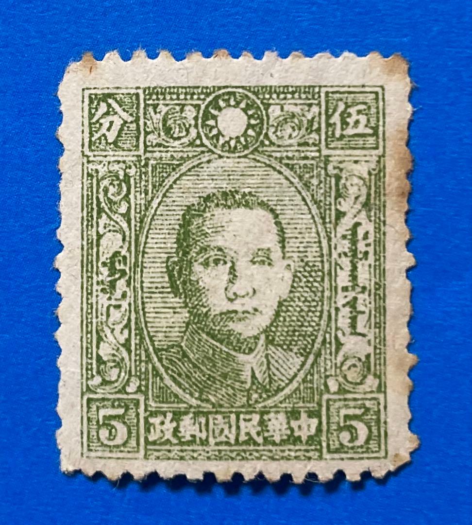 【激レア品！】旧中国（解放区）切手　長春版蒙文（偽蒙原票）（未使用、8枚）