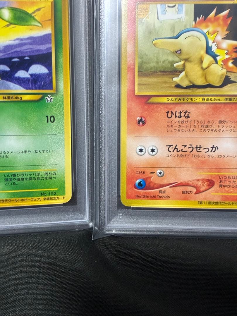 3連番 PSA9 チコリータ ヒノアラシ ワニノコ ワールドホビーフェア プロモ