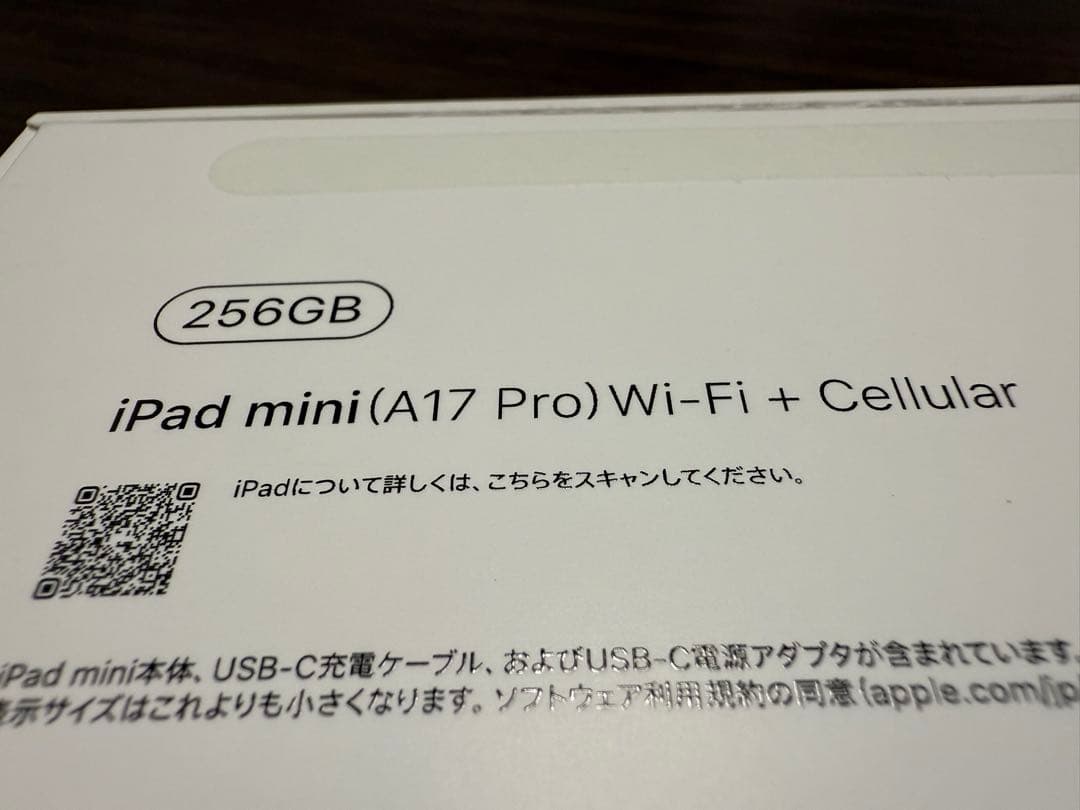 iPad本体 iPad Mini7 256GB WI-FI + Cellular