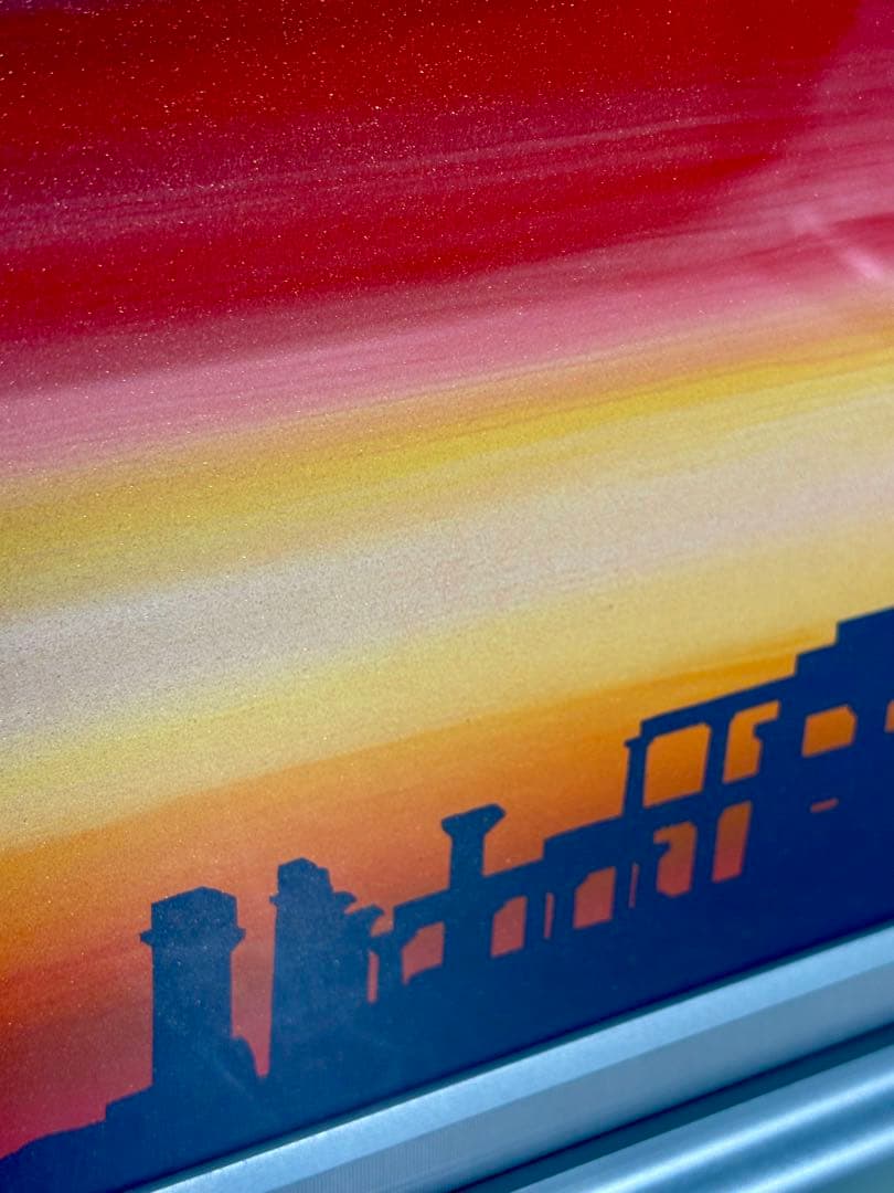 #鎮西直秀 「神々の空 エギナ・アファイア神殿」 油彩画 8号