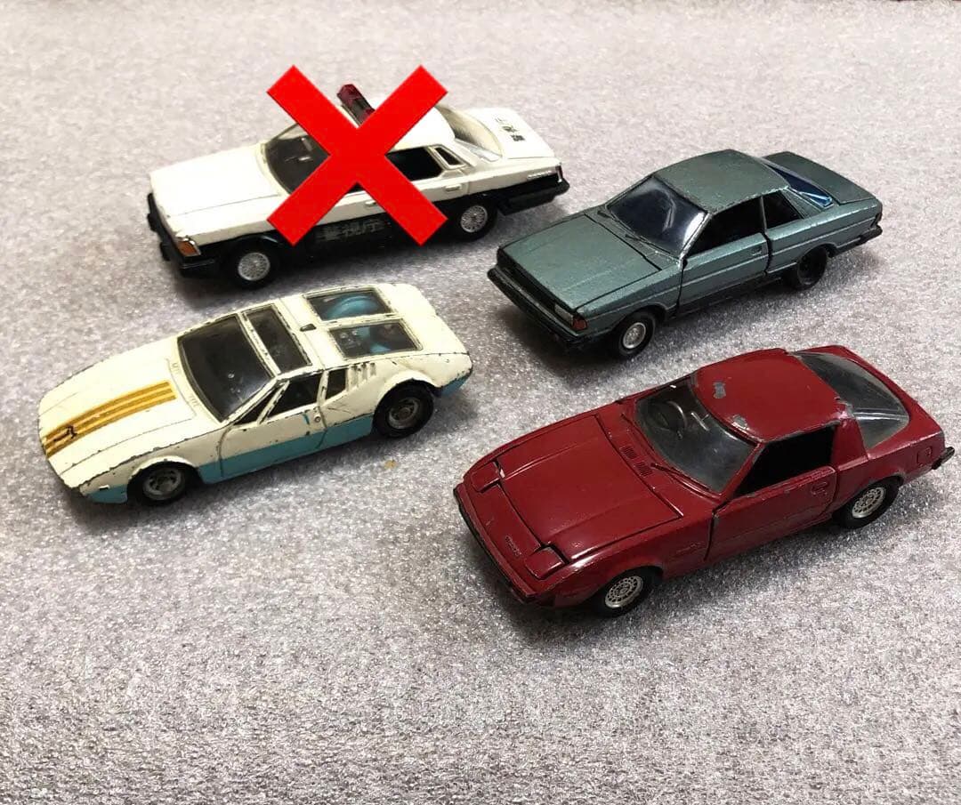 TOYSミニカー デ・トマソ・マングスタ、マツダ　サバンナRX-7等　昭和レトロ
