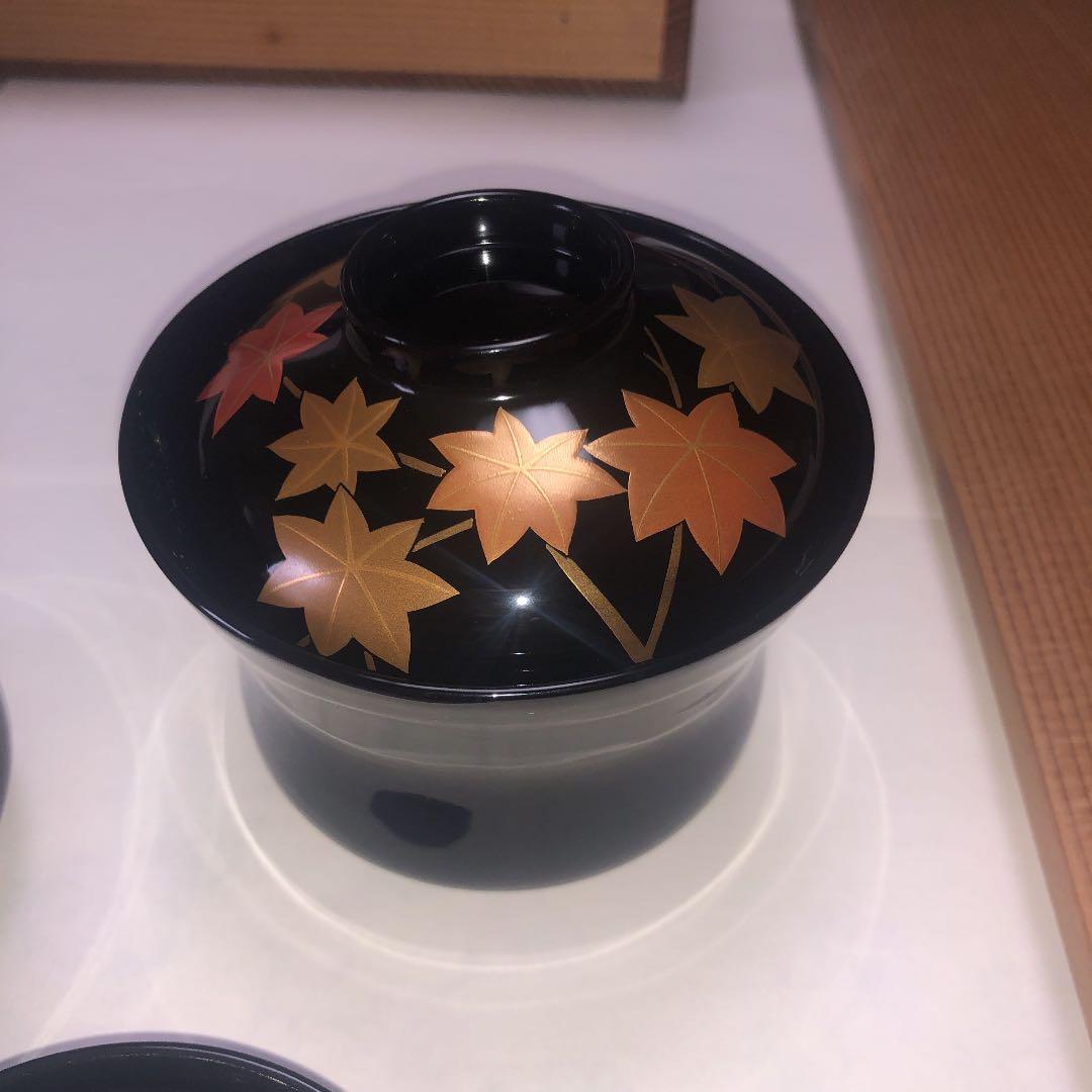 68%OFF【未使用品】輪島塗蒔絵雲錦　小吸い物腕　十客