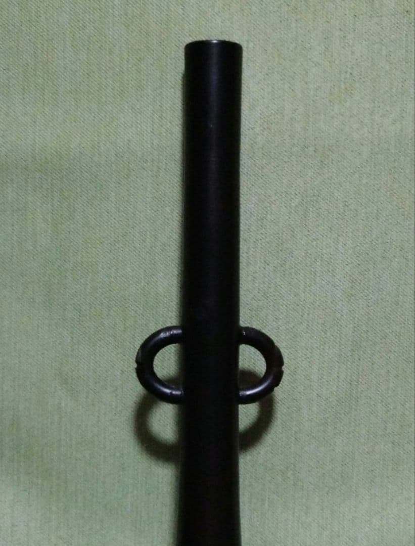 古銅　鶴首花入　耳付き　金谷浄雲　茶道具