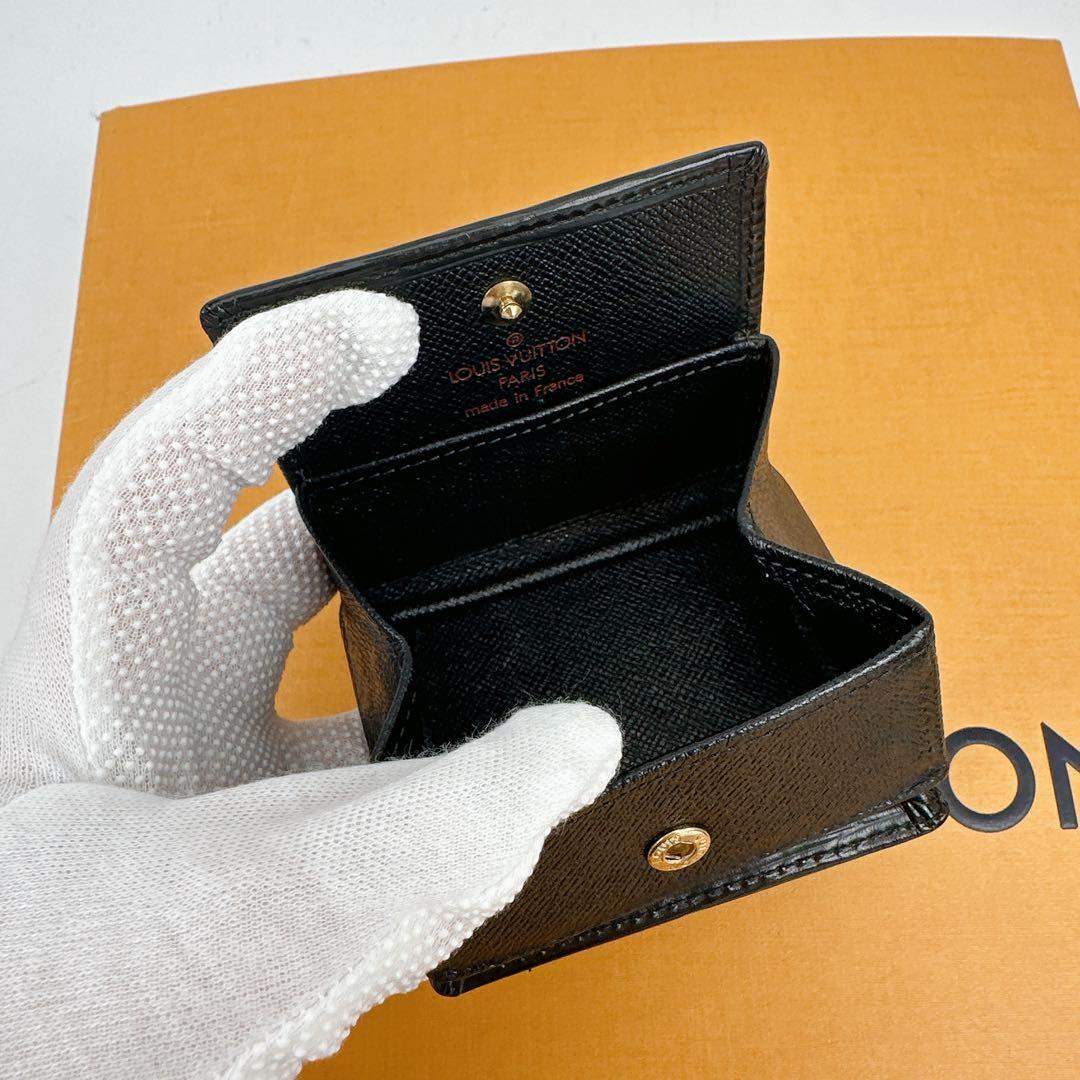 超美品　ルイヴィトン　ポルトモネ　ボワット　ケース　黒　ブラック