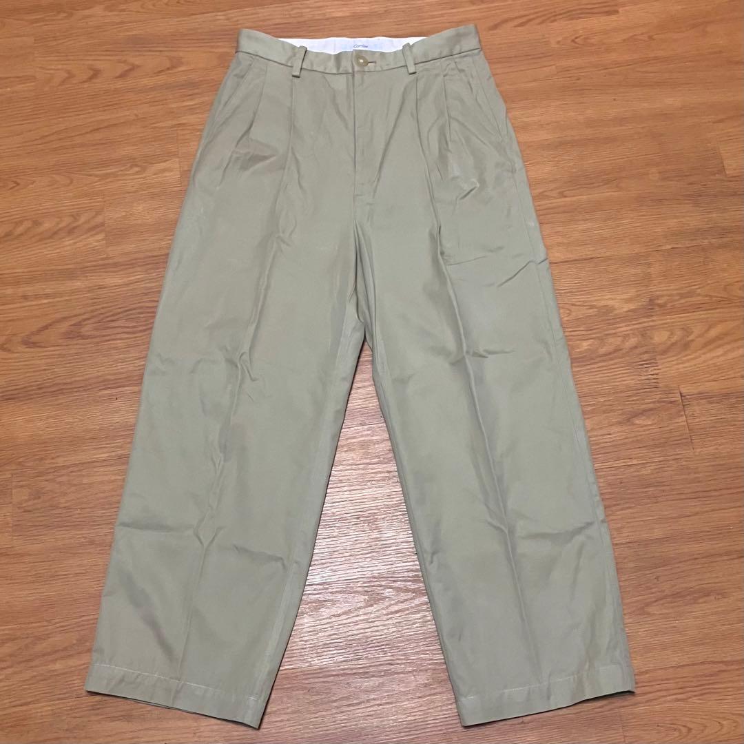 Cornier コルニエ　ベージュ 2タック　チノパン サイズS