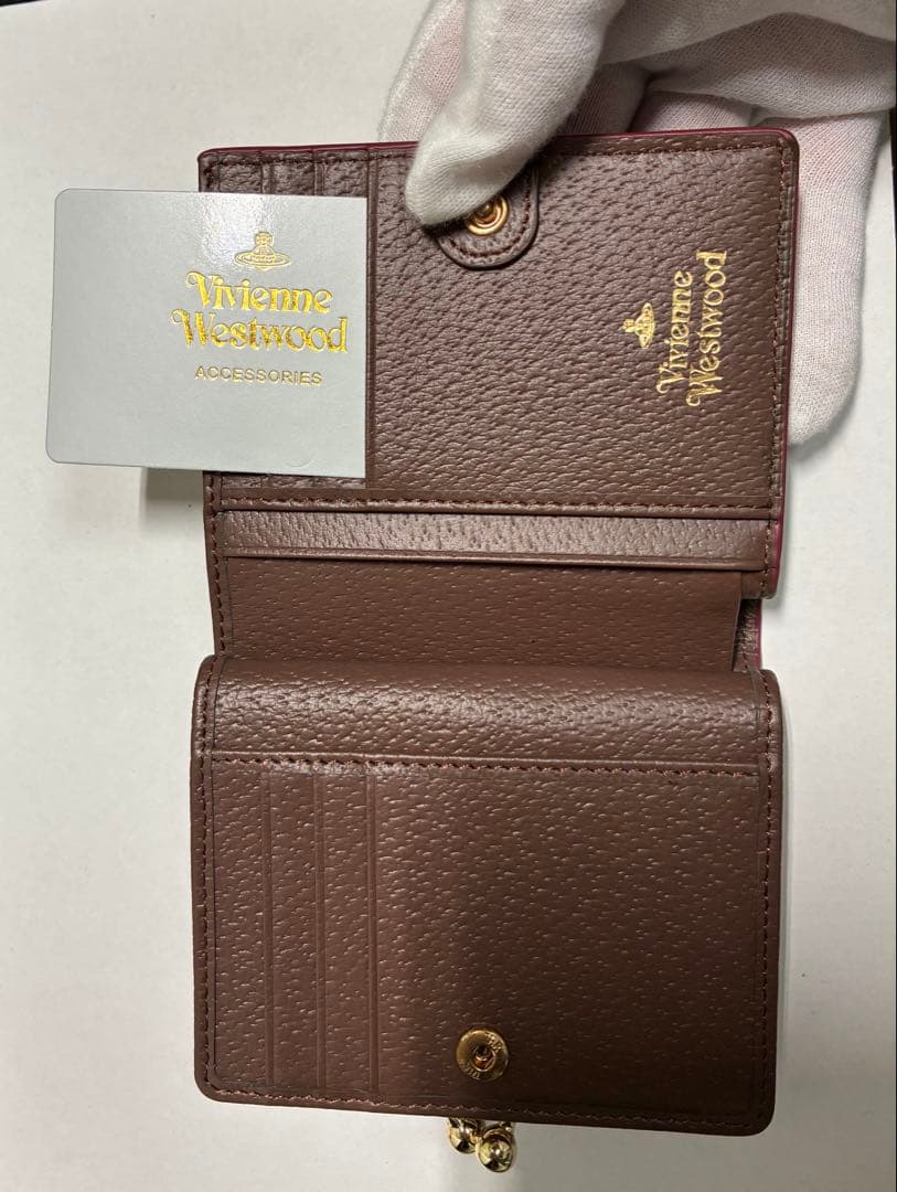 【新品未使用】Vivienne Westwood 二つ折り財布 ブラウン