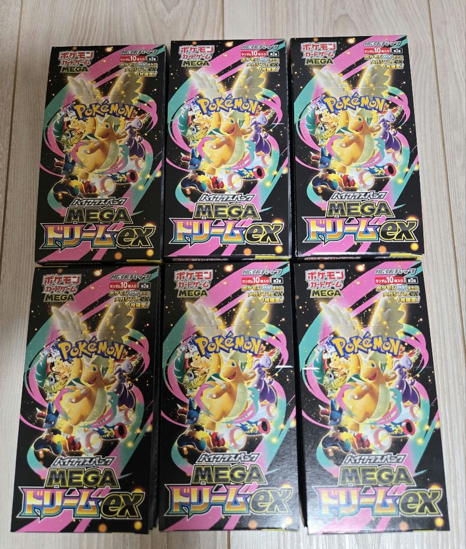 MEGAドリームex 6box ペりペり無しシュリンク無し ポケモンカードゲーム