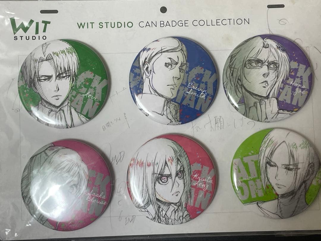 進撃の巨人 缶バッジ WIT STUDIO 缶バッジコレクション 6種セットB