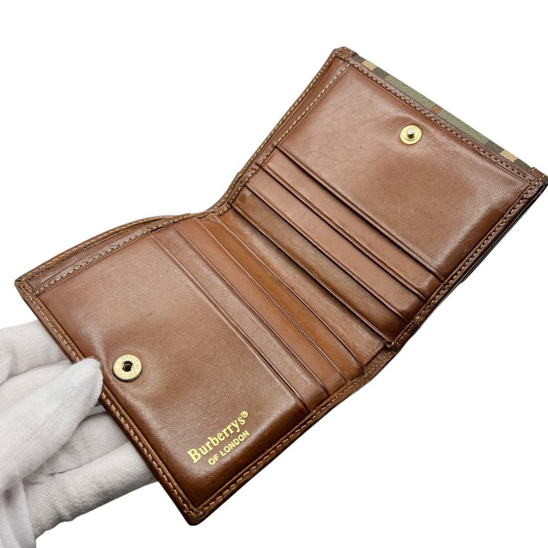 BURBERRY ノバチェック グリーン 折り財布 7713