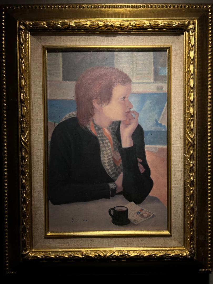 泉田勝次郎【cafe terrace】肉質画　油彩画