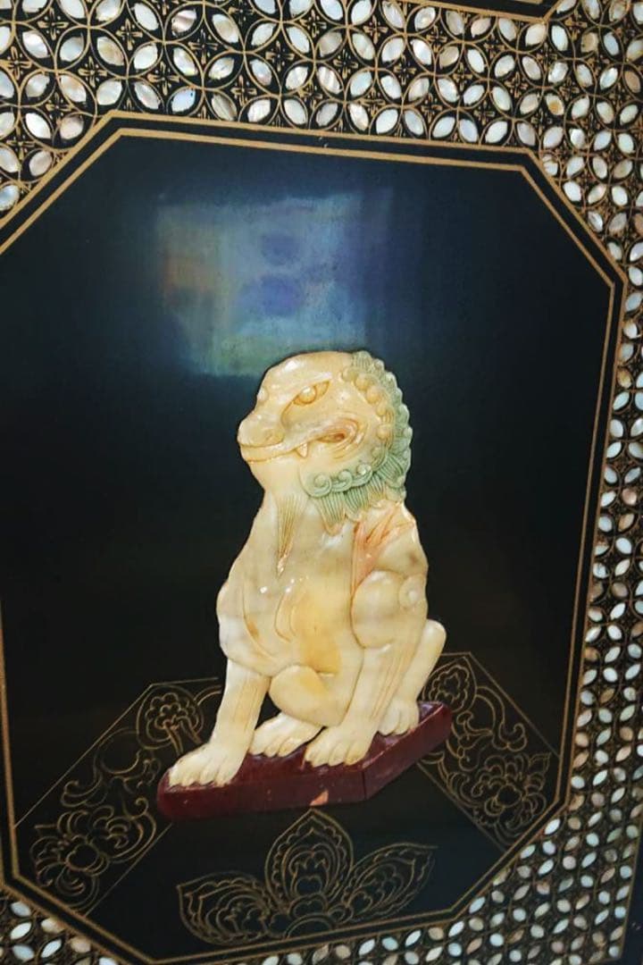 アジアン家具 手描きパネル屏風